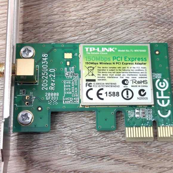 TP-Link 150 Mbps Wireless N PCl Express Adapter Model TL-WN781ND Rev:2.0 - Picture 3 of 15